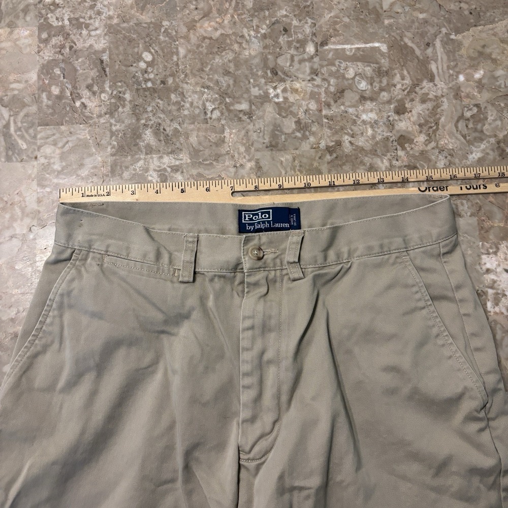 Polo Ralph Lauren Prospect Shorts Mens 32 Khaki Tan Chino 8.5" Cotton Twill - Picture 7 of 10